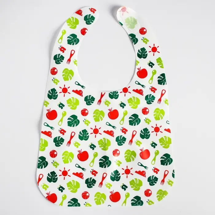 Нагрудник для кормления Крошка Я &laquo;Вкусная история&raquo; непромокаемых на липучке, 3 шт.