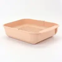 Туалет для кошек Марсель глубокий с сеткой 50*34,5*12см (полипропилен) бежевый