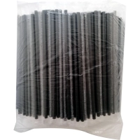 Трубочки для коктейля  210мм d7мм черн прямые в инд уп, 500шт/уп(112297)