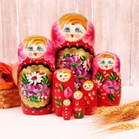 Матрёшка 7 в 1, расписная, цвета МИКС