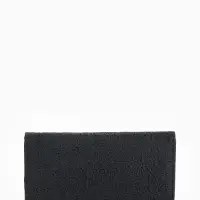 Кошелёк женский на магните, 19.5&times;2.5&times;9 см, с цветочным узором, чёрный