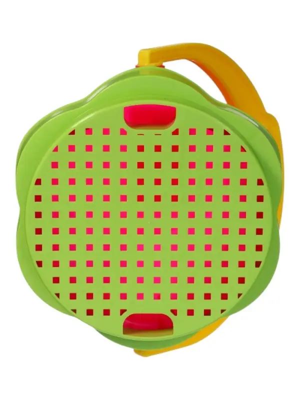 Песочный набор №101 ведро-цветок 0,3 л, сито, грабли, совок 01801