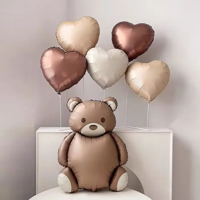 Воздушный шар фольгированный 18" &laquo;Сердце&raquo;, матовый, цвет кремовый