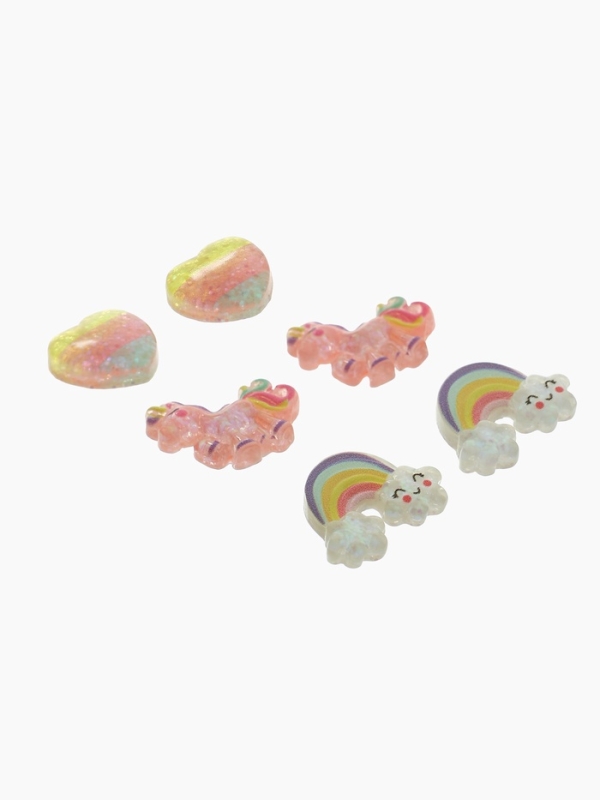 Серьги-клипсы детские на магните  Серьги-клипсы детские на магните "Выбражулька" ассорти, форма МИКС (набор 3 пары)