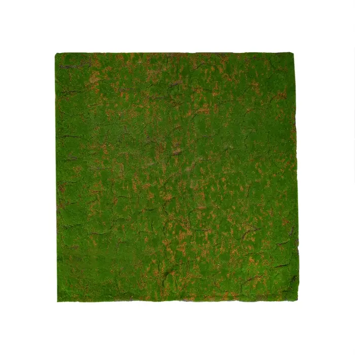 Мох искусственный, декоративный, полотно 1&times;1 м, рельефный, камни, зелёный с щепой, Greengo