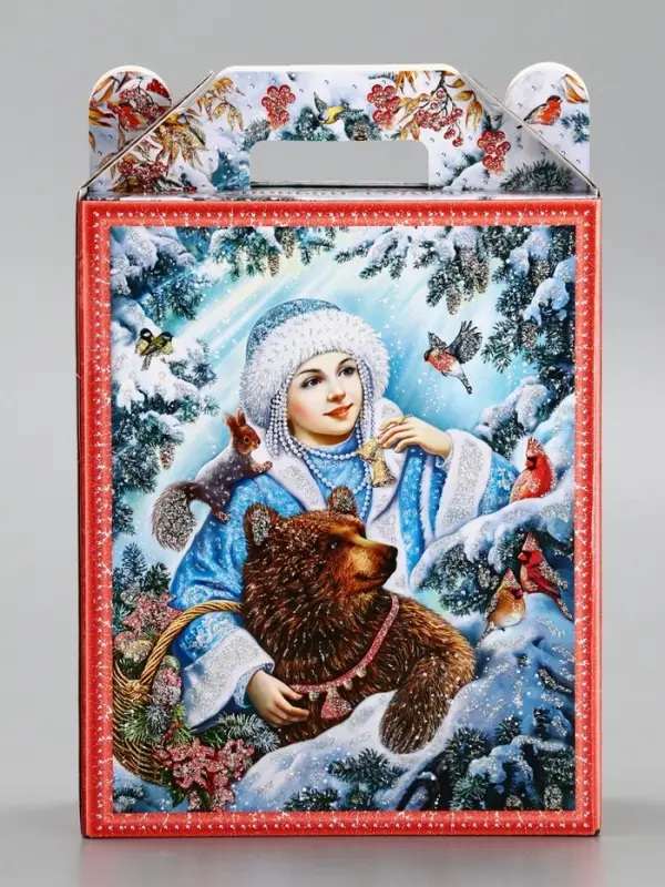 Подарочная новогодняя коробка «Зимняя сказка», для сладких подарков, 16.8×7×25 см Подарочная новогодняя коробка «Зимняя сказка», для сладких подарков, 16.8×7×25 см