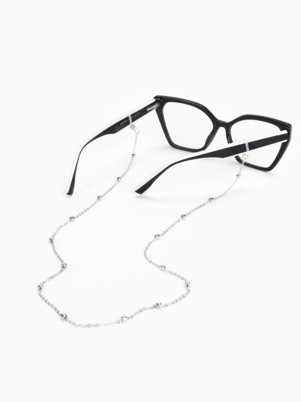 Цепочка для очков, шнурок на шею 65 см, серебро Цепочка для очков, шнурок на шею 65 см, серебро