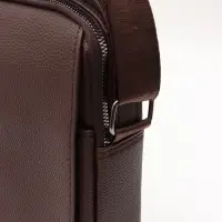 Сумка муж., 25*6,5*27, осн.отд мол, 1вн.кар. прост,1нар.кар.молн,1на клап, дл рем, коричн