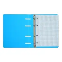 Тетрадь на кольцах Calligrata A5, 80 листов, в клетку, пластиковая обложка, блок офсет, голубая