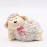 Сувенир полистоун &laquo;Спящая овечка с розовым бантиком&raquo; 12.5&times;9&times;8.5 см