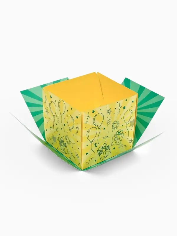 Бум-коробка подарочная с бабочками &laquo;Тебе подарочек&raquo;, 12&times;12&times;12 см