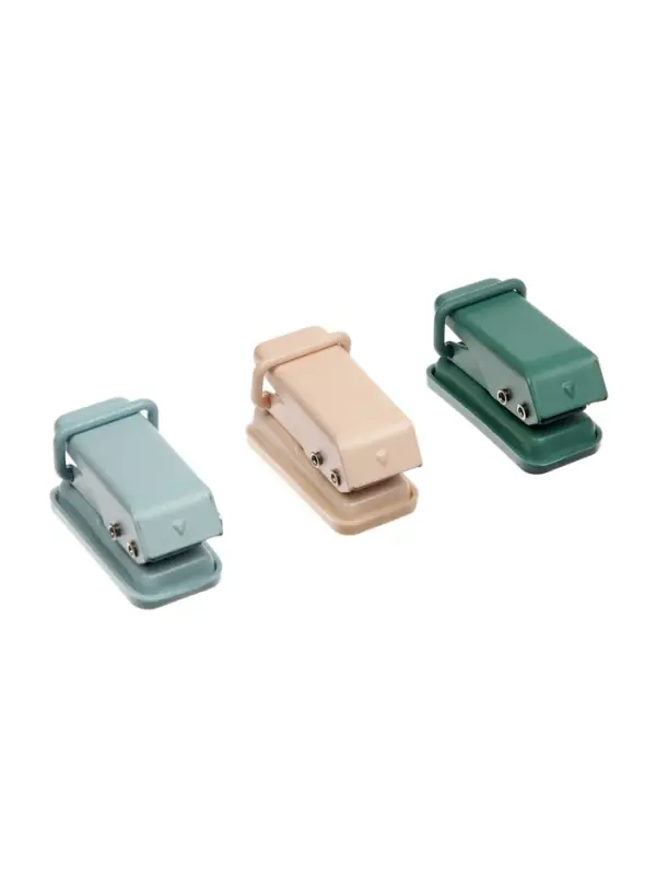 Дырокол на 1 отверстие, до 10 листов, металлический, МИКС