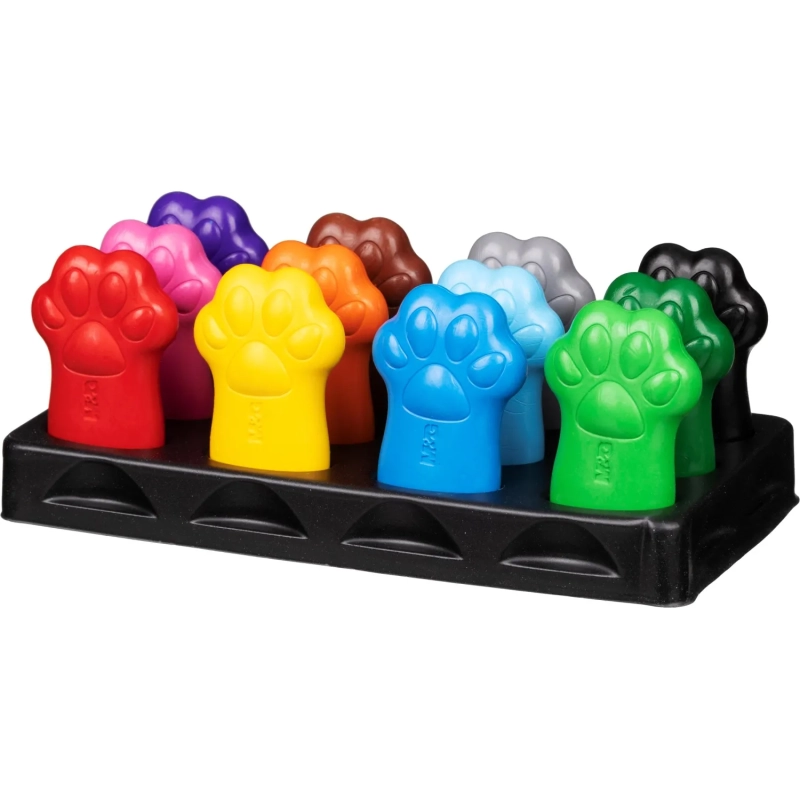 Мелки восковые M&G So Many Cats, фигурные, 12 цв в наб, для детей