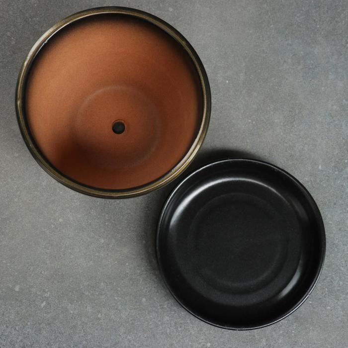 Горшок цветочный Мираж коричнев 1 л Горшок цветочный Мираж коричнев 1 л