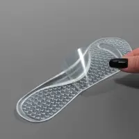 Полустельки для обуви, с супинатором, амортизирующие, массажные, на клеевой основе, 20.5&times;7.5 см, пара, прозрачные