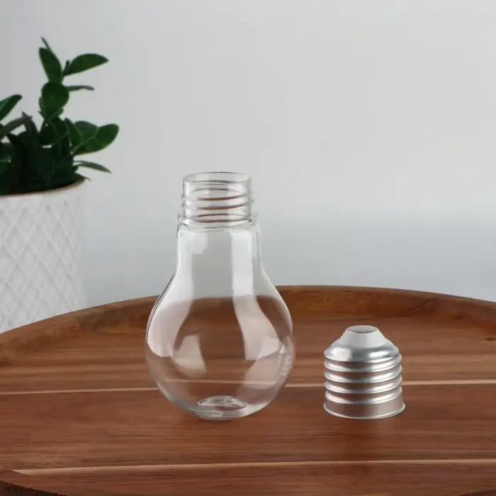 Бутылочка для хранения «Лампочка», 80 мл, цвет серебряный, прозрачный