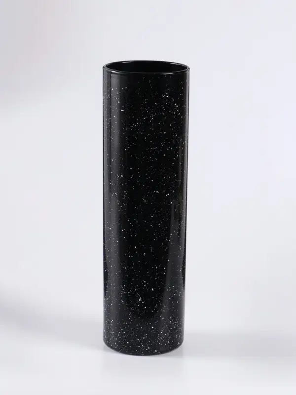 Ваза для цветов &laquo;Крапле&raquo;, прямая, h=26 см, стекло, чёрная