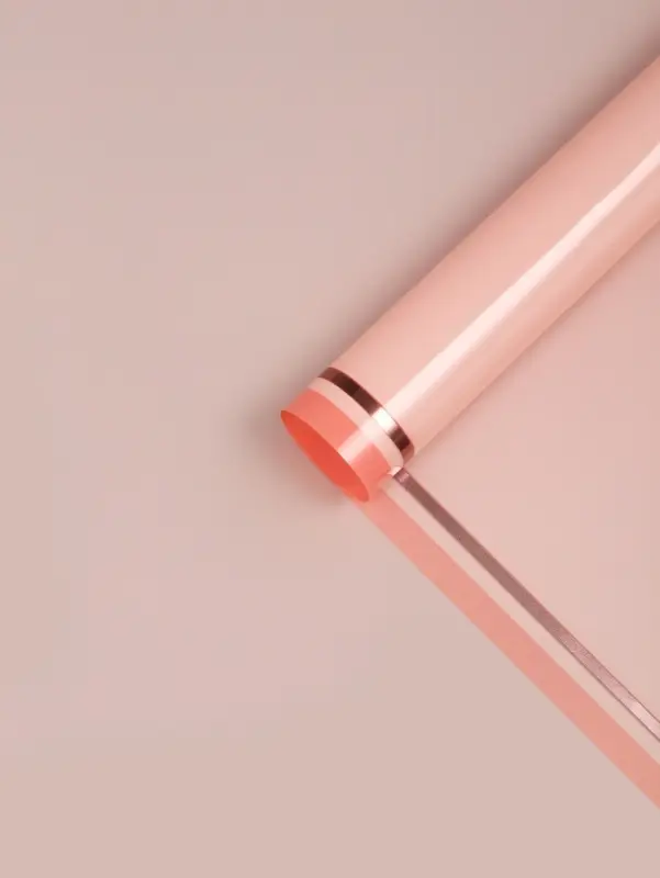 Плёнка для цветов &laquo;Двойная кайма&raquo;, пудровый, 57&times;57&plusmn;2 см