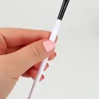 Кисть для макияжа, скошенная, 13.5 (± 1) см, белая