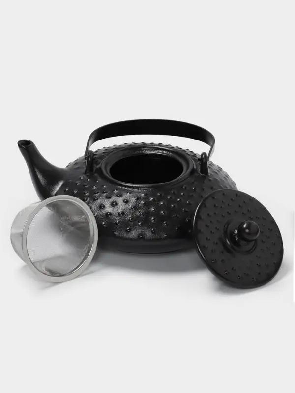 Чайник заварочный Magistro Black Swan, с ситом, 750 мл, керамика, чёрный