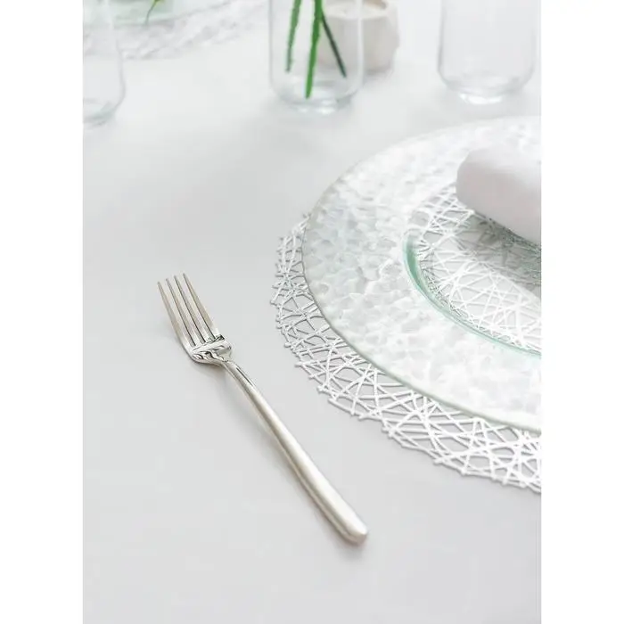 Салфетки сервировочные на стол Доляна &laquo;Соломка&raquo;, d=38 см, 4 шт., серебряные