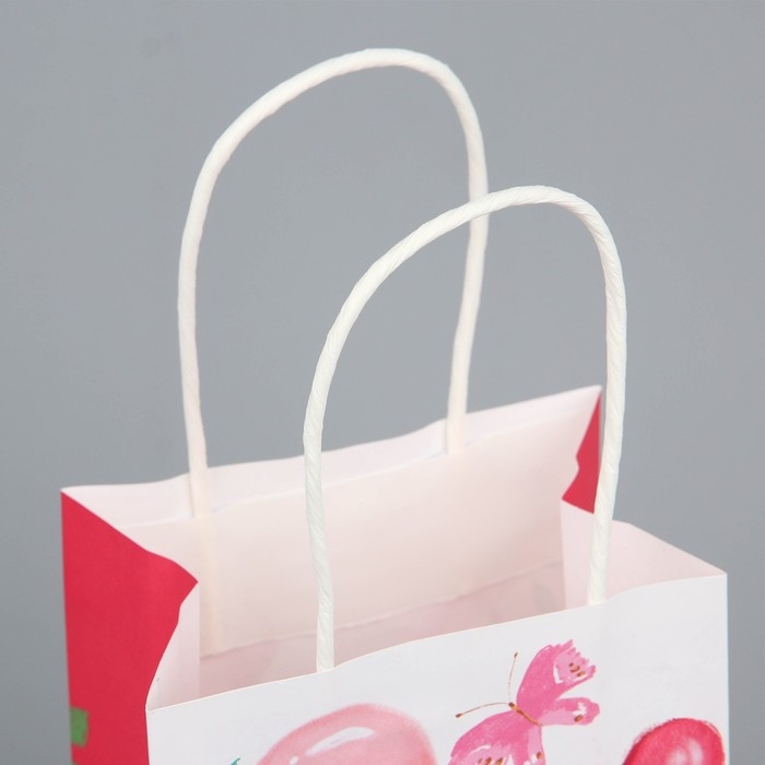 Пакет подарочный крафтовый, упаковка, «От всего сердца», шары, 12 х 21 х 9 см Пакет подарочный крафтовый, упаковка, «От всего сердца», шары, 12 х 21 х 9 см