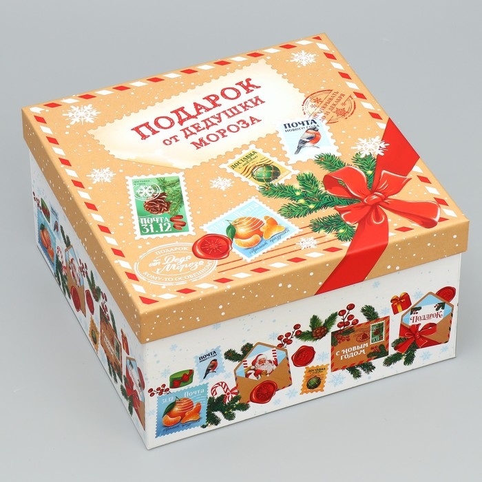 Набор подарочных коробок 10 в 1 «Новогоднее послание», 10 х 10 х 6 – 28 х 28 х 15 см, Новый год Набор подарочных коробок 10 в 1 «Новогоднее послание», 10 х 10 х 6 – 28 х 28 х 15 см, Новый год