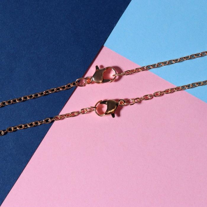 Кулоны «Неразлучники» для него и неё, цвет чернёное золото, 40 см