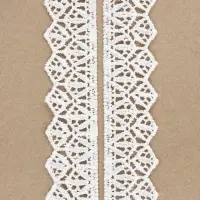 Кружево гипюровое, 30 мм, 9&plusmn;0.5 м, цвет белый
