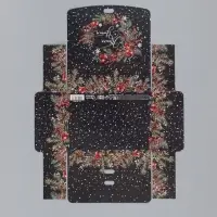 Коробка подарочная новогодняя складная &laquo;Новогодняя ботаника&raquo;, 16.5&times;12&times;5 см, Новый год