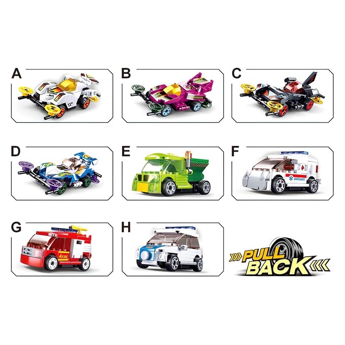 Конструктор инерционный Механо &laquo;Гонка&raquo;, 58 деталей