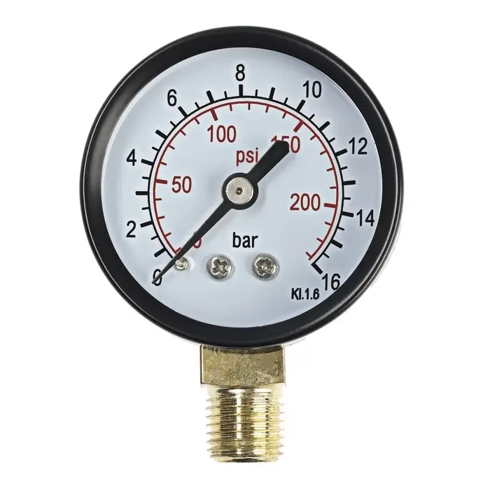 Манометр ZEIN, радиальный, диаметр корпуса 50 мм, 16 бар, 1/4"