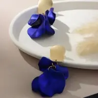 Серьги ассорти &laquo;Ветер&raquo;, неровность, цвет сине-золотой