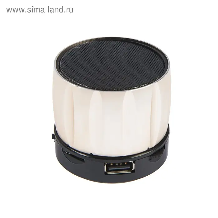 Портативная колонка Luazon Hi-Tech09, 3 Вт, 300 мАч, microSD, USB, корпус металл, золотистая Портативная колонка Luazon Hi-Tech09, 3 Вт, 300 мАч, microSD, USB, корпус металл, золотистая