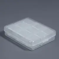 Органайзер для хранения мелочей, 9 баночек, в контейнере, 11.5&times;9&times;2.7 см, прозрачный