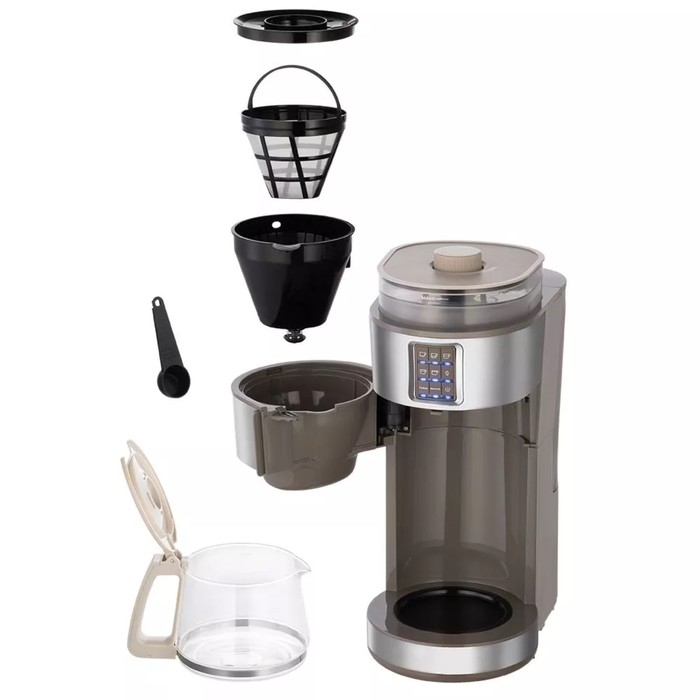 Кофемашина Kitfort КТ-7204, капельная, 1000 Вт. 1.38 л, серебристый Кофемашина Kitfort КТ-7204, капельная, 1000 Вт. 1.38 л, серебристый