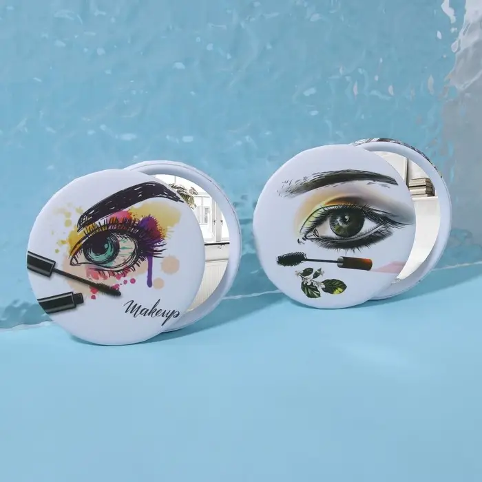 Зеркало карманное «Взгляд», d 7 см, рисунок МИКС Зеркало карманное «Взгляд», d 7 см, рисунок МИКС