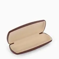 Футляр для очков Июнь2501, 16*6,5*3,5 см, хлопушка, коричневый