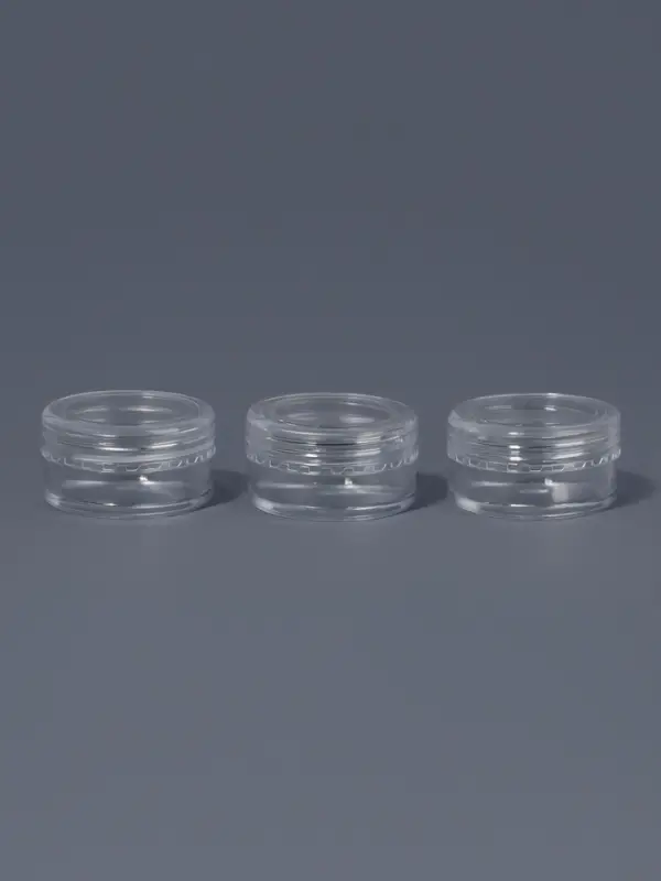Набор баночек для мелочей, d=3×1.5 см, 5 мл, 3 шт., прозрачный