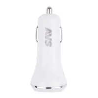 USB автомобильное зарядное устройство AVS 2 порта UC-322 (2,4А, белый)