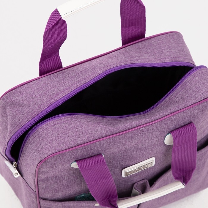 Сумка дорожная 2 в 1 на колёсах 20 Сумка дорожная 2 в 1 на колёсах 20", отдел на молнии, 4 наружных кармана, цвет фиолетовый