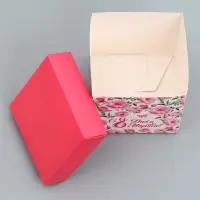 Коробка подарочная складная, упаковка, &laquo;С 8 марта&raquo;, 10&times;10&times;10 см