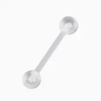 Пирсинг в язык &laquo;Шарики&raquo;, L=16 мм, прозрачный