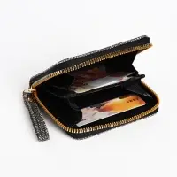 Кошелёк на молнии &laquo;Сердечко&raquo;, чёрный