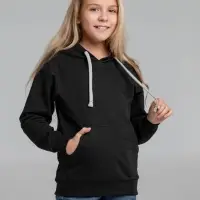 Толстовка с капюшоном детская Kirenga Kids, черная, 12 лет