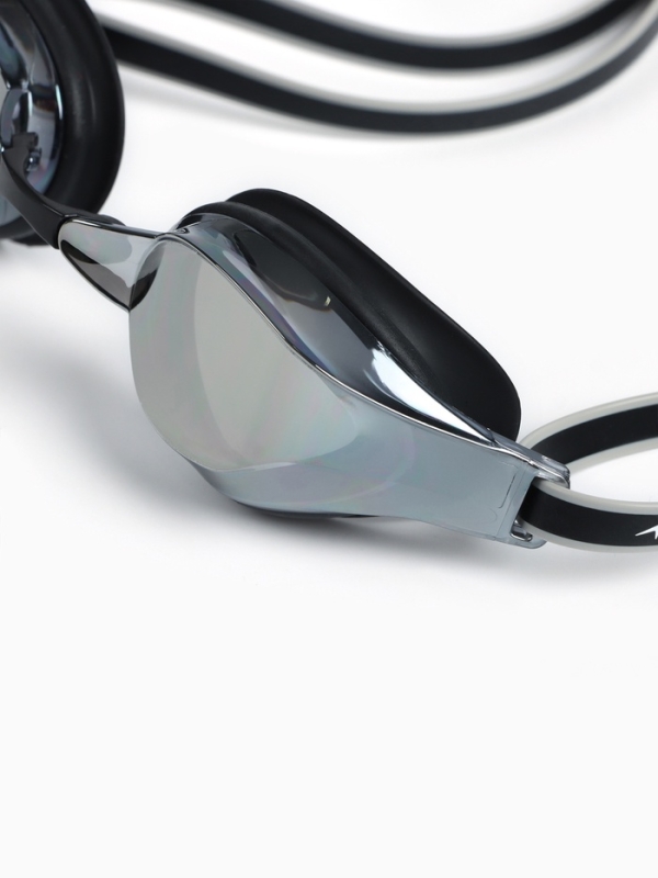 Очки для плавания взрослые, цвет черный зеркальный Очки для плавания взрослые, цвет черный зеркальный