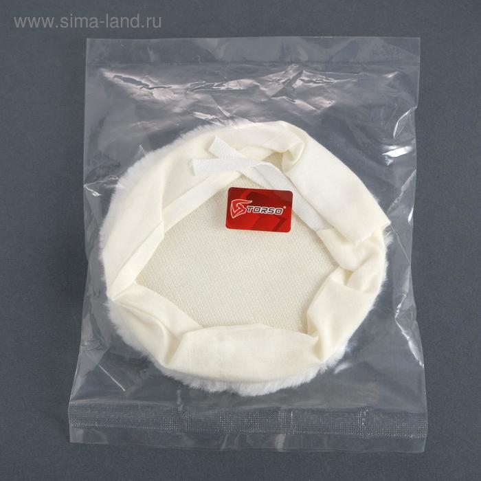 Насадка для полировки TORSO, искусственный мех с ободом на завязке, 125 мм