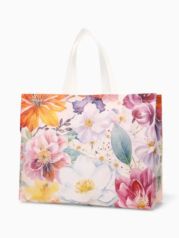 Сумка для покупок &laquo;Цветы&raquo;, многоразовая, разноцветная