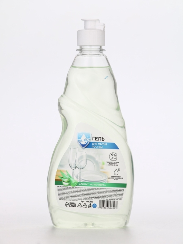 Mr.Быт Гель для мытья посуды, 500 мл, аромат алоэ вера