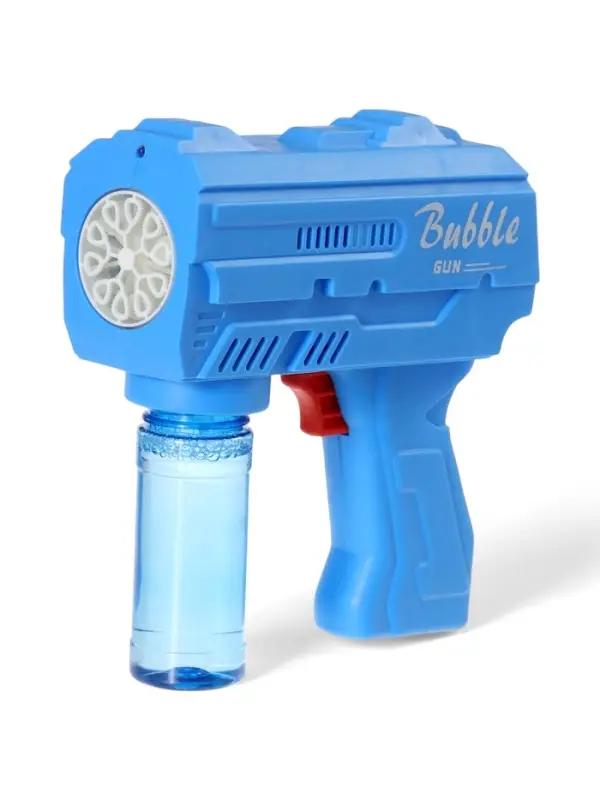 Генератор мыльных пузырей «Пистолет», световые эффекты, работает от батареек, синий